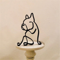 Escultura Minimalista de Animal em Arame de Ferro – Gato, Corgi, Chihuahua e Bulldog