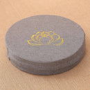 Almofada de Meditação em Linho com Bordado de Lótus – Tatami 40x6cm Lavável