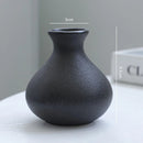 Conjunto 5 Vasos de Cerâmica Preta Fosca Minimalista – Decoração Moderna e Sofisticada