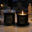 Vela Aromática de Cera de Soja com Cloche de Vidro – Spa Doméstico Premium
