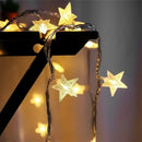 Cordão de Luzes LED Estrela – 10m 80 LEDs a Pilha para Decoração de Ambientes