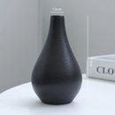 Conjunto 5 Vasos de Cerâmica Preta Fosca Minimalista – Decoração Moderna e Sofisticada