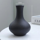 Conjunto 5 Vasos de Cerâmica Preta Fosca Minimalista – Decoração Moderna e Sofisticada
