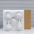 Conjunto 5 Vasos de Cerâmica Preta Fosca Minimalista – Decoração Moderna e Sofisticada