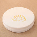 Almofada de Meditação em Linho com Bordado de Lótus – Tatami 40x6cm Lavável